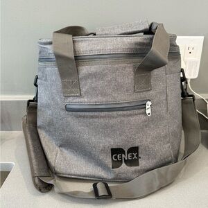 Gray Cooler Bag with Shoulder Strap